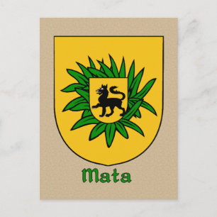 Cartão Postal Escudo Heraldico da Família Mata