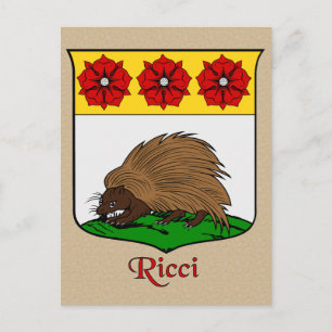 Cartão Postal Escudo Heraldico da Família Ricci