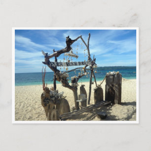Cartão Postal escultura da praia de puka