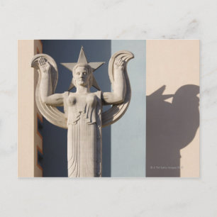 Cartão Postal Escultura de Arte Deco na Feira do Estado do Texas