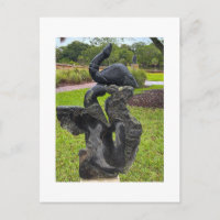 Escultura de Garça Preta