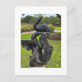 Cartão Postal Escultura de Garça Preta