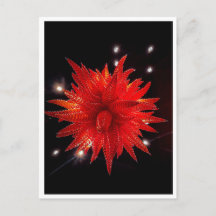 Escultura de Lustre em Estrela de Vidro Vermelho V