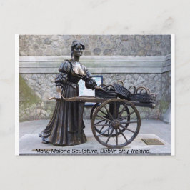 Cartão Postal Escultura de Molly Malone, cidade de Dublin, Irlan