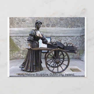 Cartão Postal Escultura de Molly Malone, cidade de Dublin, Irlan
