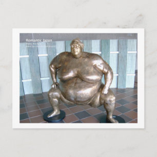 Cartão Postal Escultura de Sumo Luta, Japão