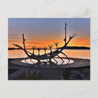 Cartão Postal Escultura Icônica de Reykjavík, Islândia