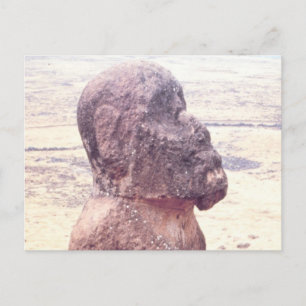 Cartão Postal Escultura Moai da Ilha da páscoa