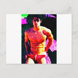 Cartão Postal Escuro e Vermelho