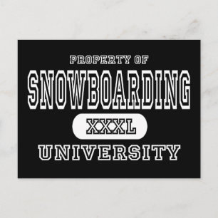 Cartão Postal Escuro na Universidade de Snowboard