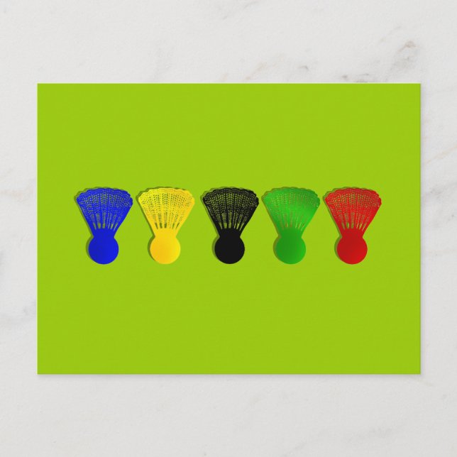 Cartão Postal escutas telefônicas de badminton (Frente)