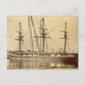 Cartão Postal Escylla do HMS - Guerra Real do Marinho do século 