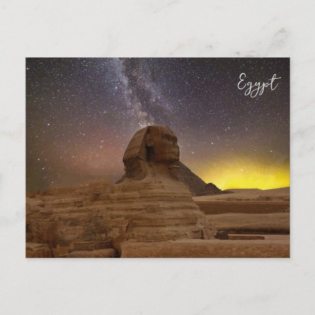 Cartão Postal Esfinge Excelente De Giza (Frente)