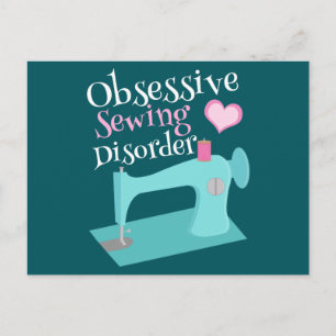 Cartão Postal Esforço De Costura Da Máquina De Costura De Retr