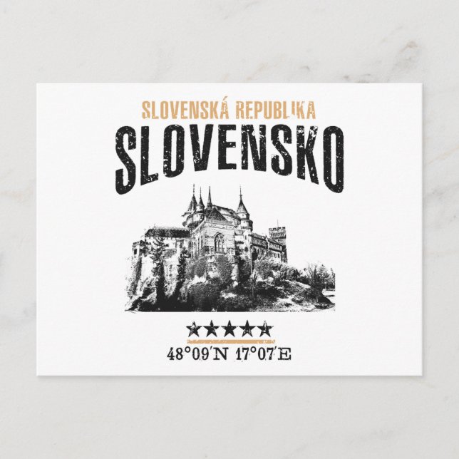 Cartão Postal Eslováquia (Frente)