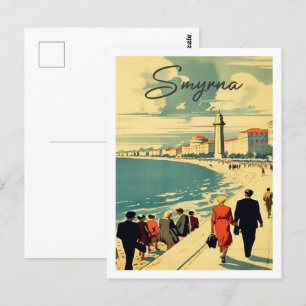 Cartão Postal Esmirna Turquia Famoso Local de Viagem Antigo