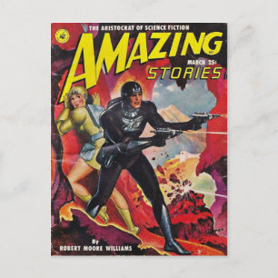 Cartão Postal Espaçador com Dois Raygun