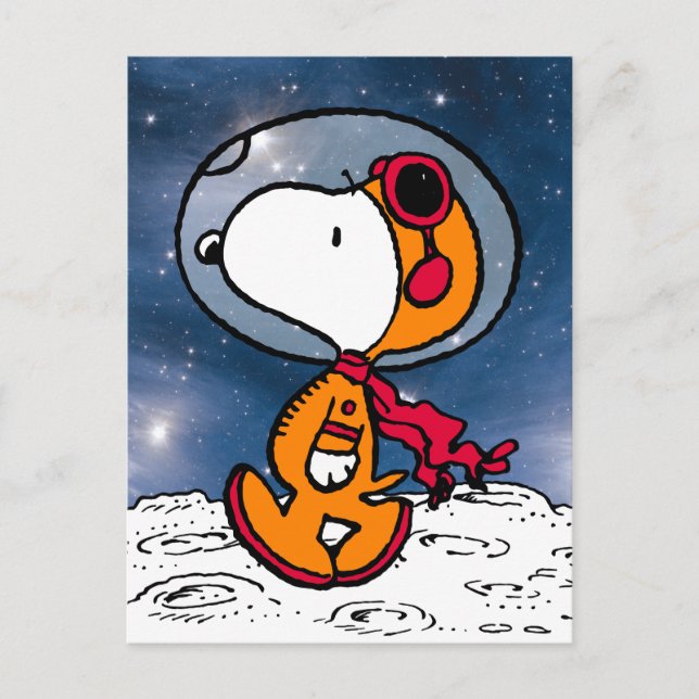 Cartão Postal ESPACO | Astronauta Snoopy (Frente)