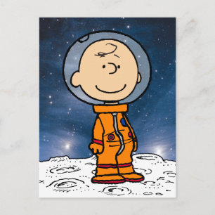 Cartão Postal ESPACO   Charlie Brown Astronauta