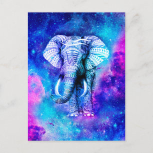 Cartão Postal Espaço da Nebulosa do Elefante hipster
