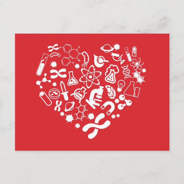 Cartão Postal Espaço E Ciência Coração (Frente)