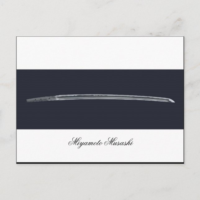 Cartão Postal Espada de Miyamoto Musashi (Frente)