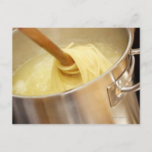 Cartão Postal Espaguete cansado em Pote