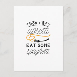 Cartão Postal Espaguete Upsetti