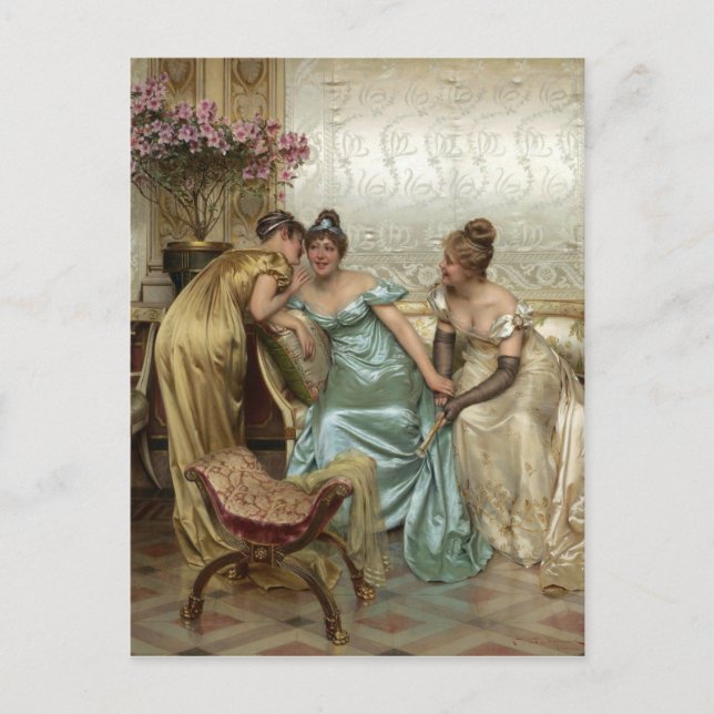 Cartão Postal Espalhando o Gossip - Motivo de vintage (Frente)