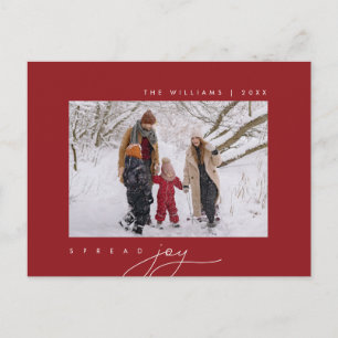 Cartão Postal Espalhar alegria, Feliz Natal, Foto da Família