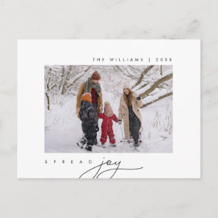 Cartão Postal Espalhar alegria, Feliz Natal, Foto da Família