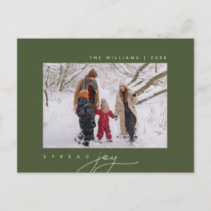 Cartão Postal Espalhe Alegria, Saudações de Feliz Natal, Foto da