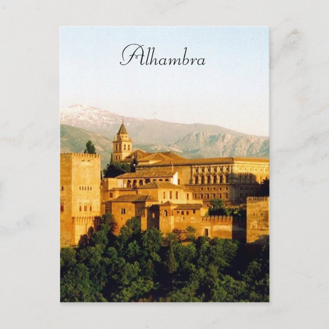 Cartão Postal espanha alhambra (Frente)