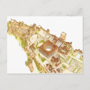 Cartão Postal Espanha Alhambra Granada. Castelo e palácios