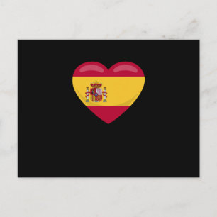 Cartão Postal Espanha Amor Coração Sinalizador Espanhol Presente