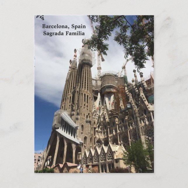 Cartão Postal Espanha Barcelona Sagrada Familia (Frente)