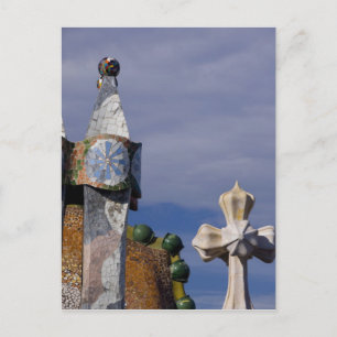 Cartão Postal Espanha, Catalunha, Barcelona. Casa Batlló (1906).
