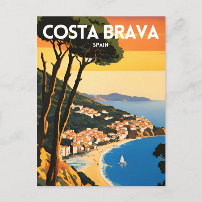 Cartão Postal Espanha Costa Brava (Frente)