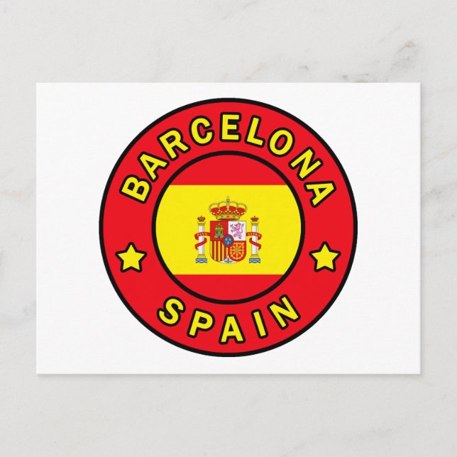 Cartão Postal Espanha de Barcelona (Frente)