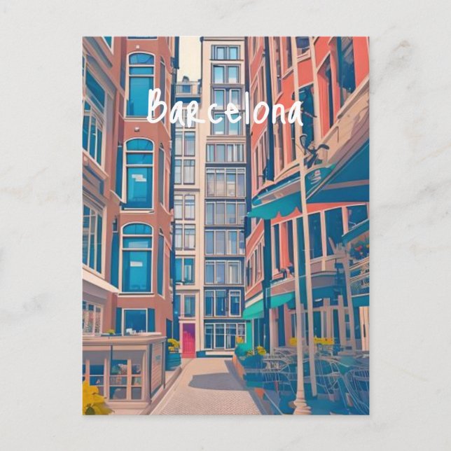Cartão Postal Espanha de Barcelona (Frente)