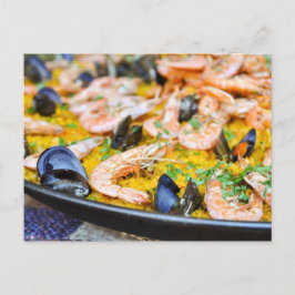 Cartão Postal Espanha de Barcelona | Paella espanhola