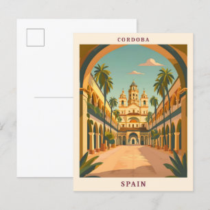 Cartão Postal Espanha de Córdoba Viagens vintage Elegante
