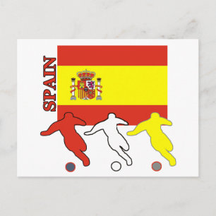 Cartão Postal Espanha de futebol