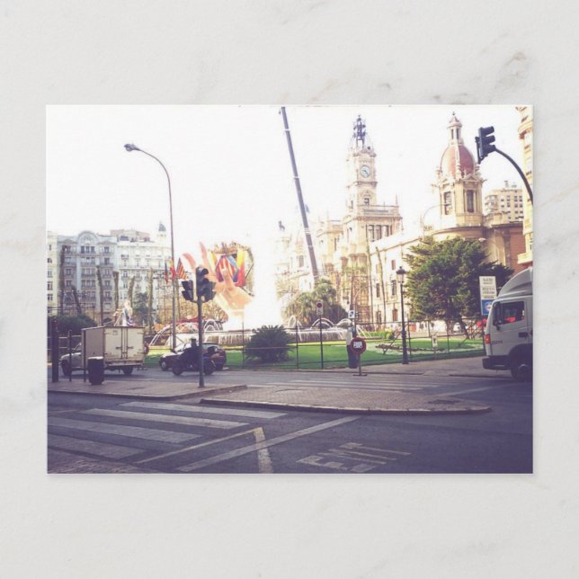 Cartão Postal Espanha de Las Fallas De Valência (Frente)