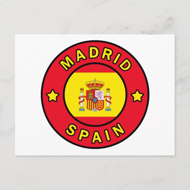 Cartão Postal Espanha de Madrid (Frente)