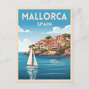 Cartão Postal Espanha de Maiorca da Viagens vintage Retro
