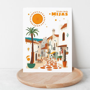 Cartão Postal Espanha de Mijas Andalucia Costa sol Postcar