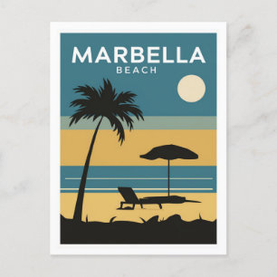 Cartão Postal Espanha de praia de Marbella