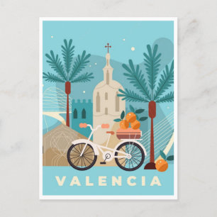 Cartão Postal Espanha de viagens vintage Valencia
