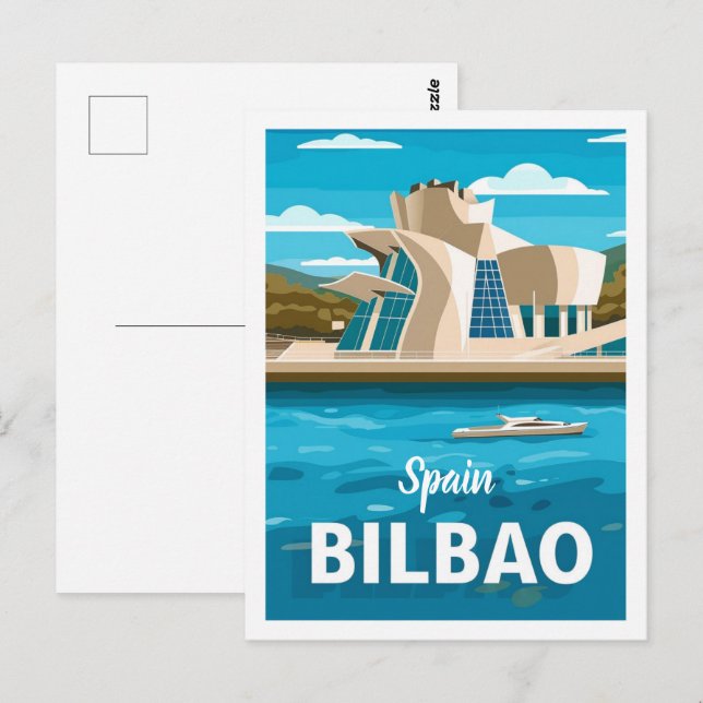 Cartão Postal Espanha Famosa de Bilbao Vintage (Frente/Verso)